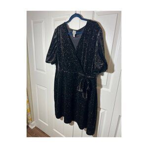 ASOS Glitter Velvet Mini Dress - Size US 20 / UK 24